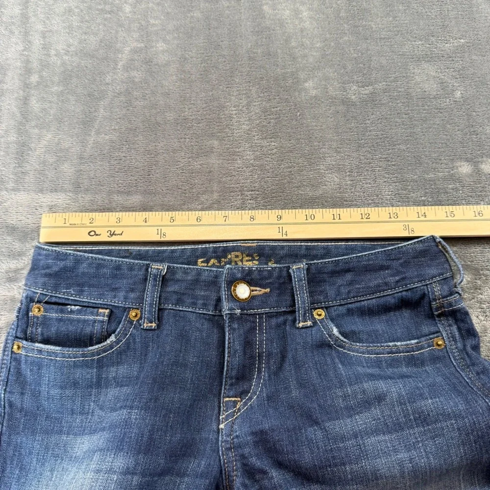 Express Stella Boot Cut Jeans Womens 2R Dark Wash‎ Low Rise Denim Blue 55285